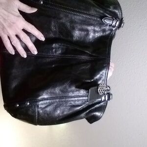 Coach black leather Alexandra satchel bag